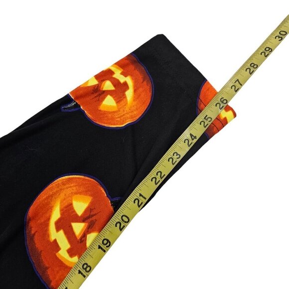 No Boundaries Halloween Jack O Lantern Sueded Ankle Leggings – Small or XXXL - Picture 7 of 16